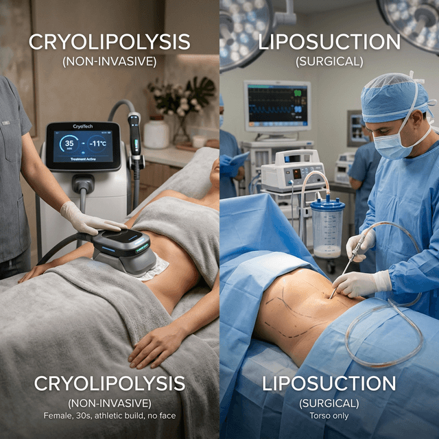 Cryolipolyse vs liposuccion : comparatif complet pour choisir votre solution minceur